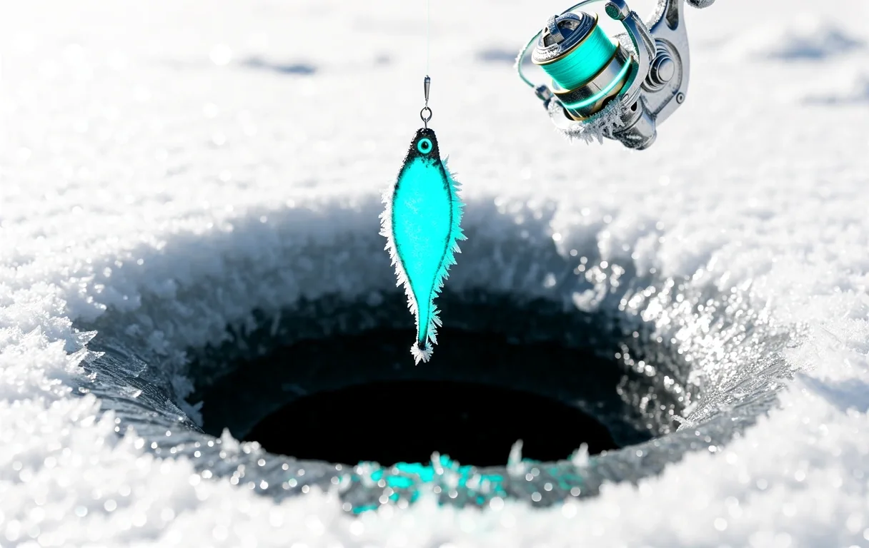 Glowing cyan lure