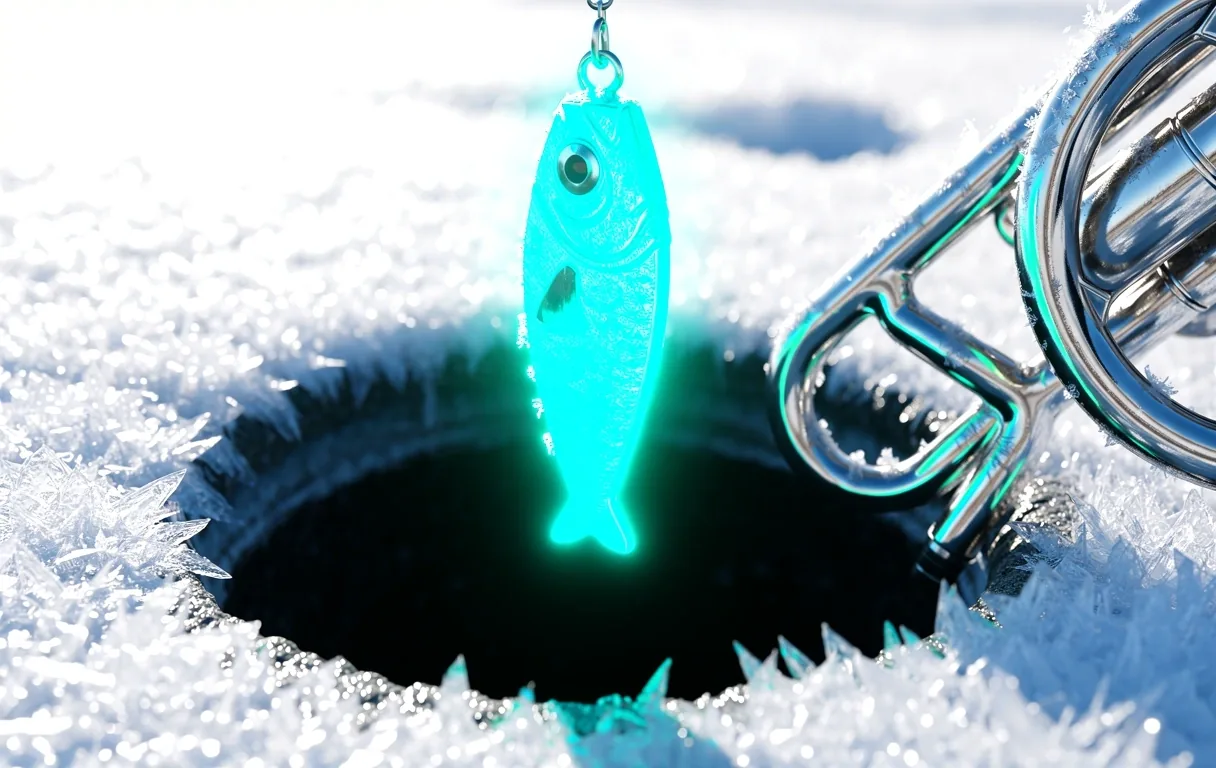 Glowing cyan lure