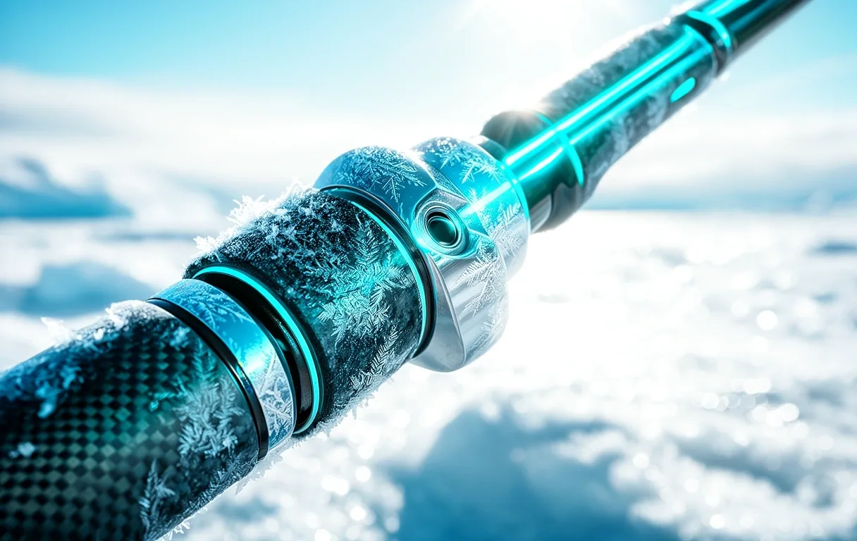 High-tech angling gear detail