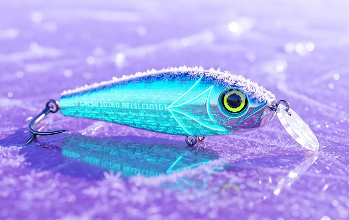 Glowing cyan lure