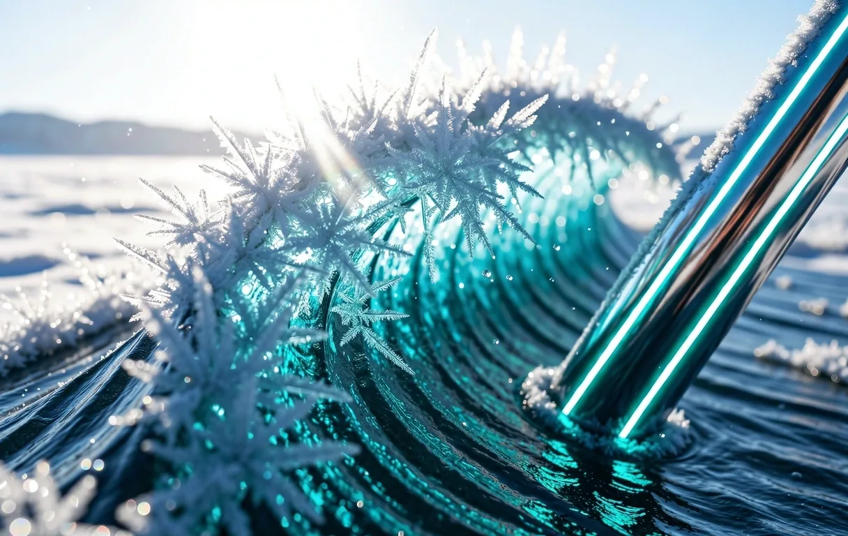 Icy water splash