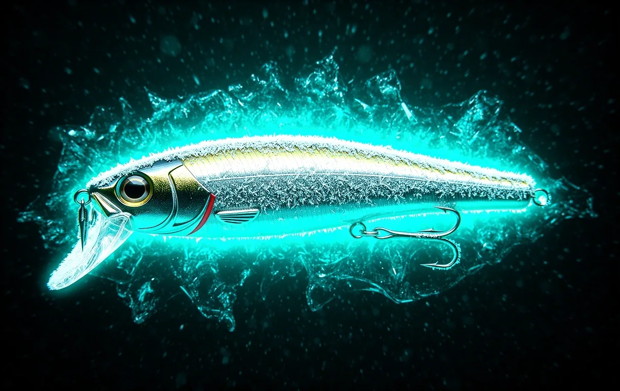 Glowing cyan lure