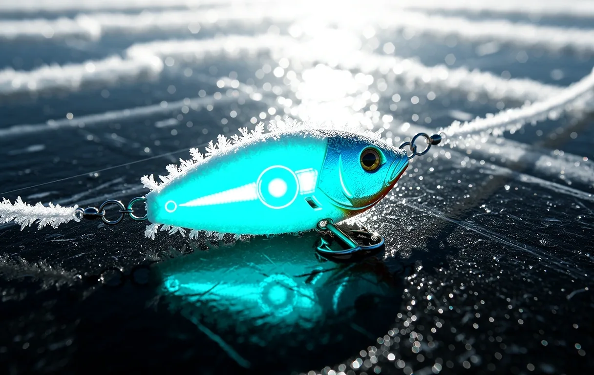 Glowing cyan lure