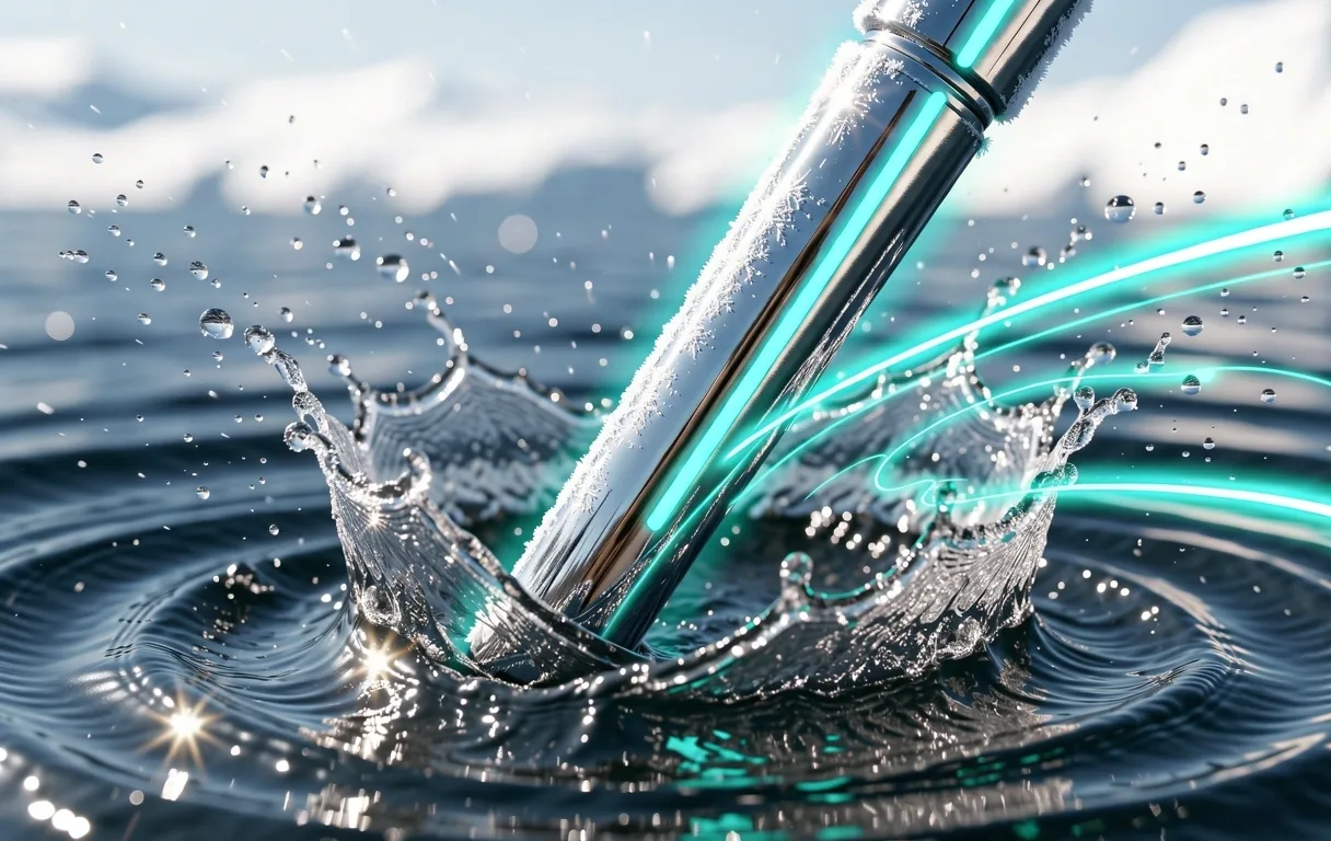 Icy water splash